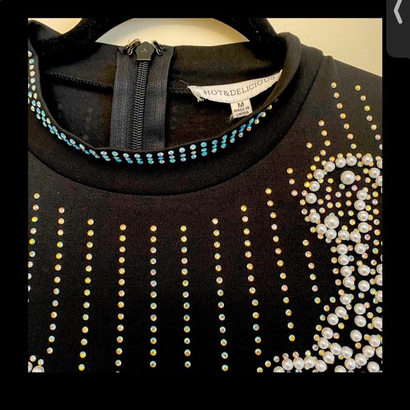 Never worn jumpsuit with pearls and rhinestones - Picture 2 of 2